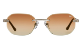 Hustler Rimless Drill Mount 24KT "White Gold / Light Brown Gradient" DMHU2 0059 47D5