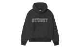 Applique Hoodie "Black" STUS427