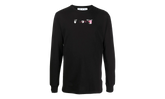 Arrows-Motif T-shirt "Black" OMAB001F21JER0051032