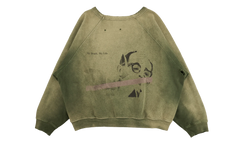 My Death My Life Logo Raglan Crewneck Sweatshirt "Gardener Green" 020 497 GARD