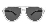 Aviator Logo Sunglasses "White / Black / Silver" XA41764AC WBS