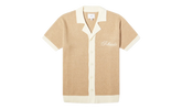 Contrast Knit Button-Up Polo "Brown" RHPS24PO02973143