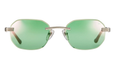 Hustler Rimless Drill Mount 24KT "White Gold / Powder Green Flash Purple" DMHU2 0050 44D2