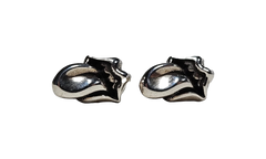 Rolling Stones Stud Earrings "Pair - Silver" CHRM0646