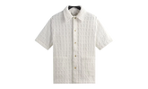 Honeycomb Dobby Boxy Collared Overshirt "White" KITH25
