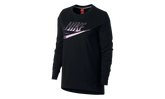 Foil Swoosh Logo Long Sleeve T-Shirt WMNS"Black/ Purple" 874120 010