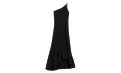 ONE-SHOULDER PLEATED LONG DRESS "Black" RW DR0011 5904 P24_10