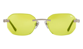 Hustler Rimless Drill Mount 24KT "White Gold / Citrus Yellow" DMHU2 0038 42D3