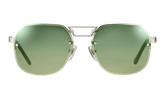 CEO Bevel Rimless Drill Mount 18KT "White Gold / Pastel Green Gradient Flash Silver" DMCE2 0008 48B3