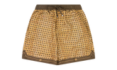 Weave Pattern Silk Shorts "Brown" SS22MPB017_Brown