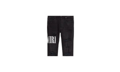 Embroidered Side Logo Jeans "Aged Black" AESLJAB